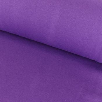 30 cm Reststück Bündchenstoff Feinripp Uni Violett